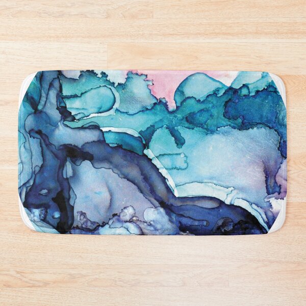 Item preview, Planet HAT-P-12b - Blue Jupiter - abstract fluid art with teal, blue, and pink designed and sold by SChristineBrink.