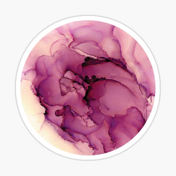 Planet gj504b - The Pink Planet - abstract fluid art with pinks Sticker