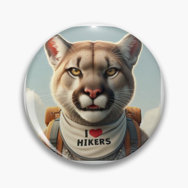 Item preview, Funny Cougar wearing I love Hikers Bib designed and sold by Outlandishrob.