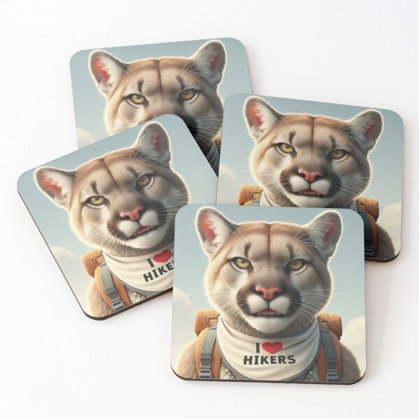 Item preview, Funny Cougar wearing I love Hikers Bib designed and sold by Outlandishrob.
