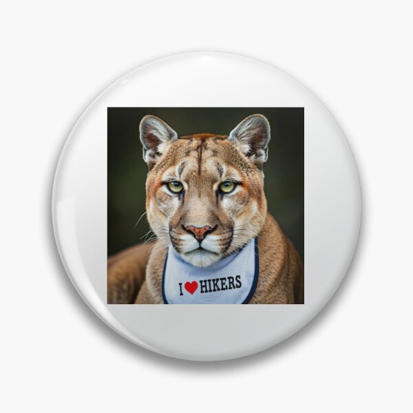 Item preview, Hiking humor Cougar I love Hikers Bib designed and sold by Outlandishrob.