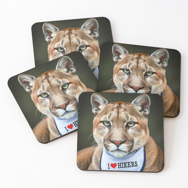 Item preview, Hiking humor Cougar I love Hikers Bib designed and sold by Outlandishrob.