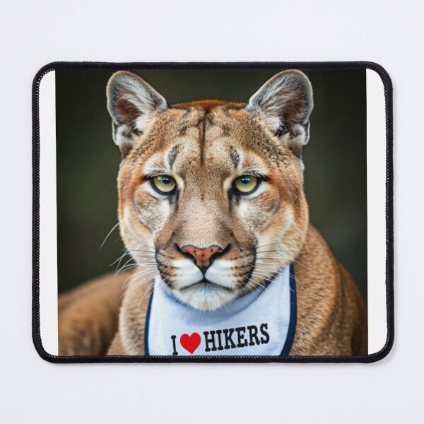 Item preview, Hiking humor Cougar I love Hikers Bib designed and sold by Outlandishrob.