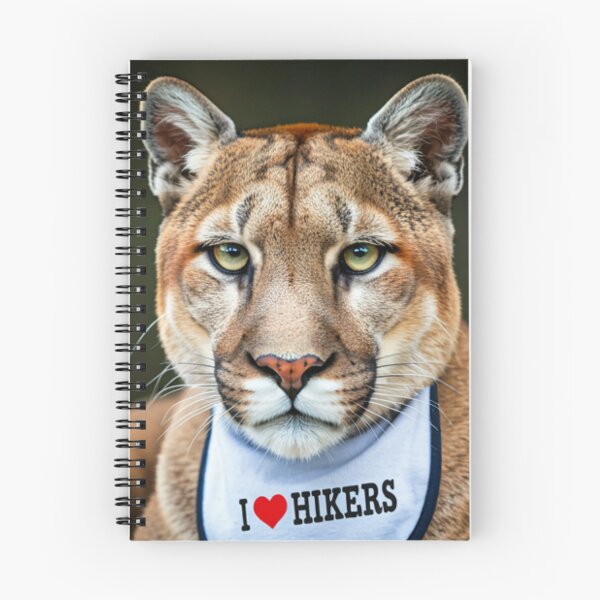 Item preview, Hiking humor Cougar I love Hikers Bib designed and sold by Outlandishrob.