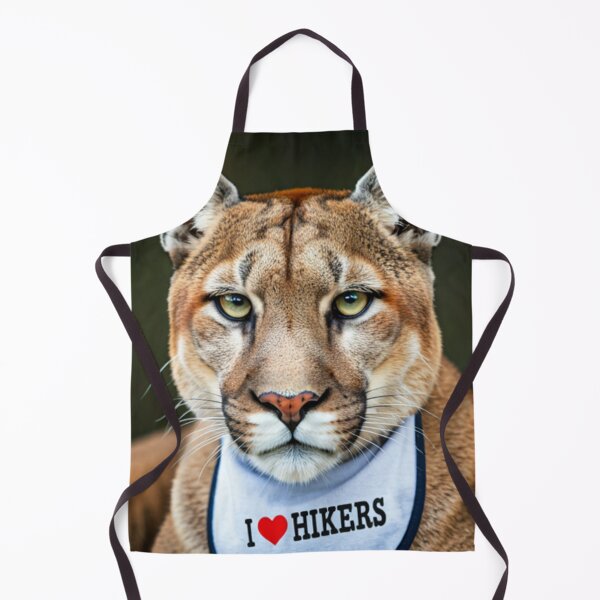Item preview, Hiking humor Cougar I love Hikers Bib designed and sold by Outlandishrob.
