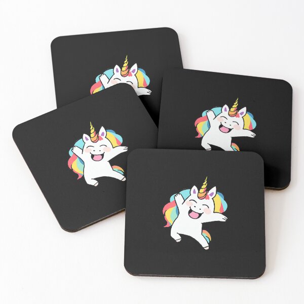 Item preview, Happy unicorn with long colorful hair laughs designed and sold by Montrepeneuer.