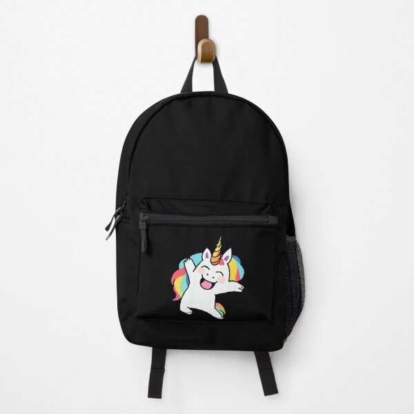 Item preview, Happy unicorn with long colorful hair laughs designed and sold by Montrepeneuer.