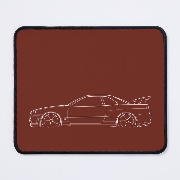 Item preview, Nissan Skyline R34 GT-r - profile stencil, white designed and sold by mal-photography.