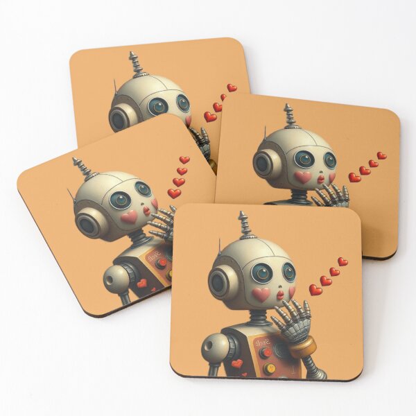Item preview, Cute Robot Blowing Kisses  designed and sold by cringe0015.