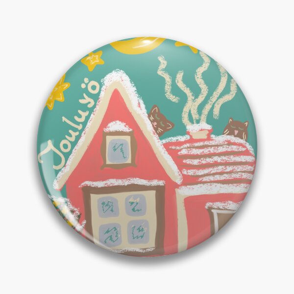 Item preview, Finland cottage Christmas night snow globe designed and sold by KaroLeenaDesign.