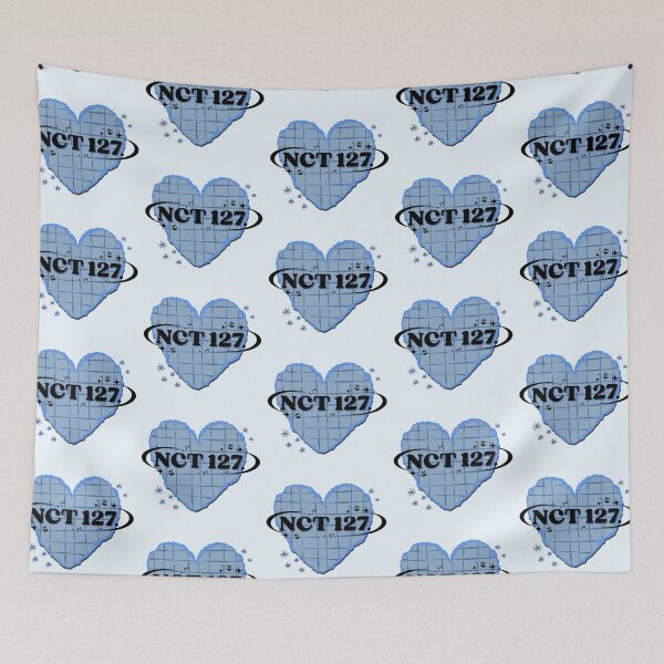 Item preview, NCT 127 K-Pop Blue Heart Scrapbook Design designed and sold by AJUNICE STUDIO.
