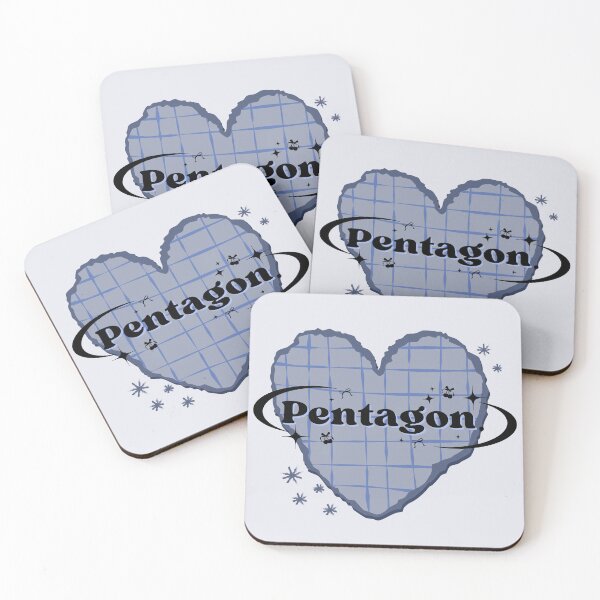 Item preview, Pentagon K-Pop Blue Heart Scrapbook Design designed and sold by AJUNICE STUDIO.