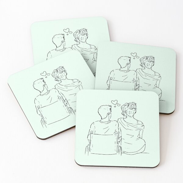 Item preview, Sitting Together 4 - line art graphic illustration of couple sitting together designed and sold by SChristineBrink.