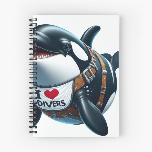 Item preview, Diver humor Killer Whale with I love Divers Bib designed and sold by Outlandishrob.