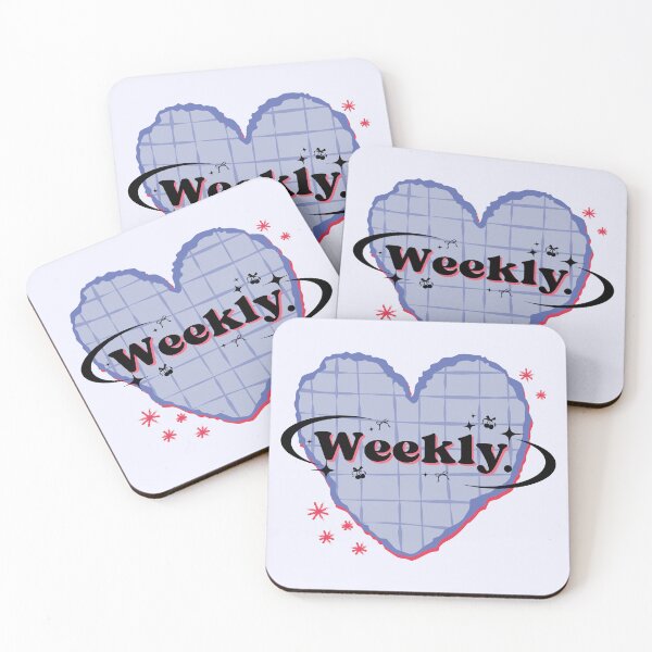 Item preview, WEEKLY Kpop Blue Heart Scrapbook Design designed and sold by AJUNICE STUDIO.