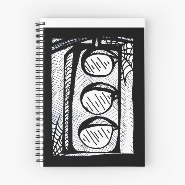 Item preview, Greyscale Spiderweb Stop Light Spooky designed and sold by KayTurtless.