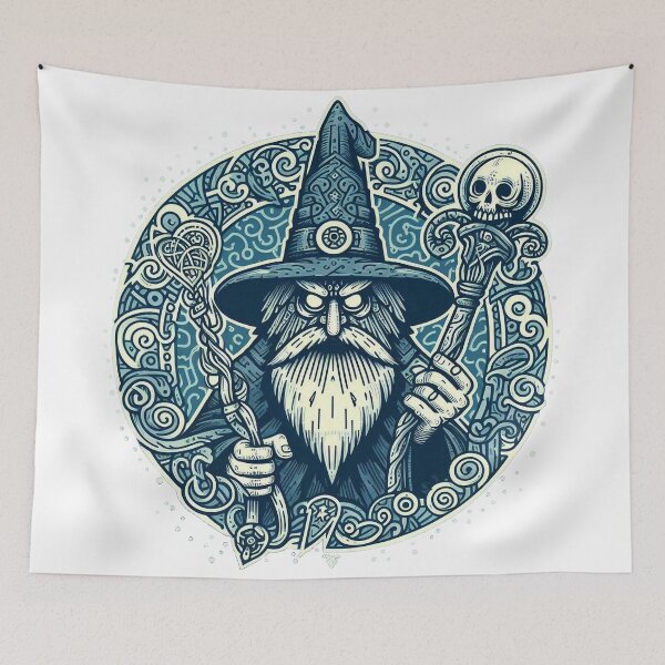Item preview, The Blue Wizard of the Astral Realm designed and sold by nikkolaus.
