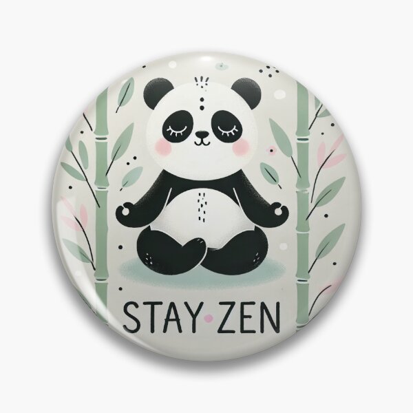 Item preview, Stay Zen - Peaceful Meditating Panda Illustration designed and sold by ANIARTONLINE.