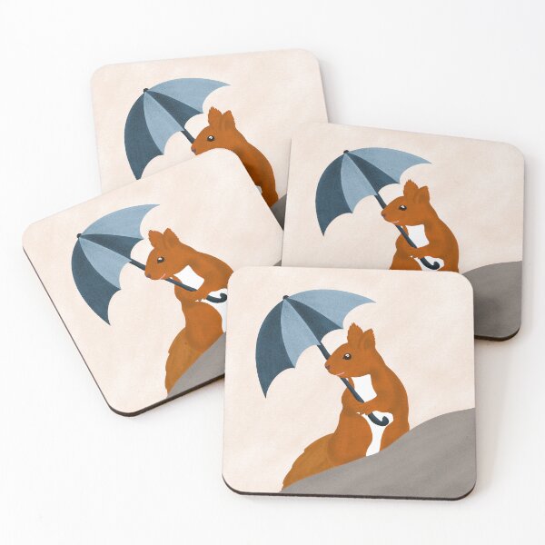 Item preview, Squirrel with umbrella designed and sold by mursudesign.