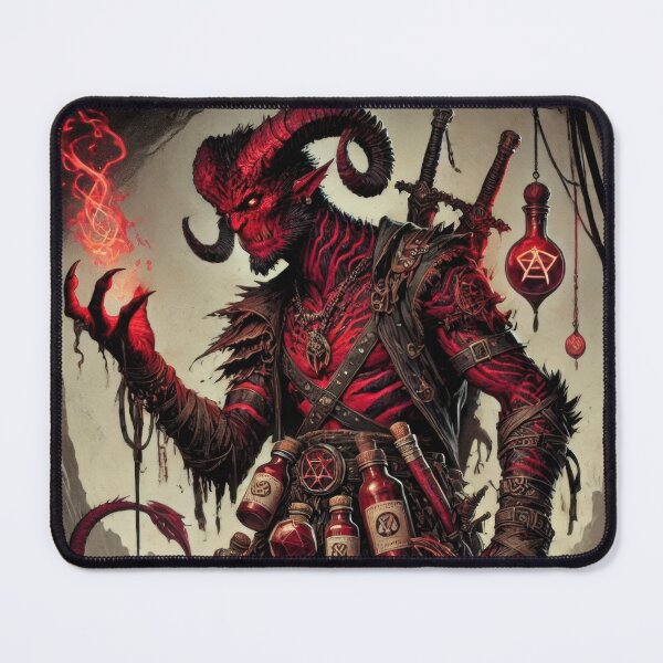 Item preview, Infernal Tiefling Mutant Blood Hunter designed and sold by Johnny MeatShield.