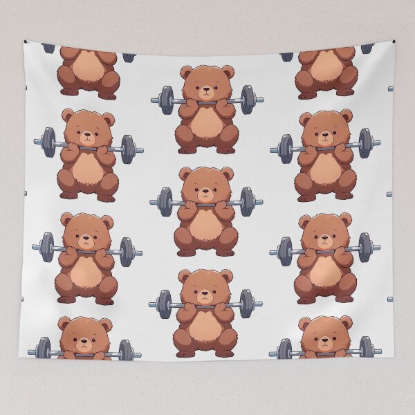 Item preview, Squatting Grizzly Bear  designed and sold by FreshArtFusion.