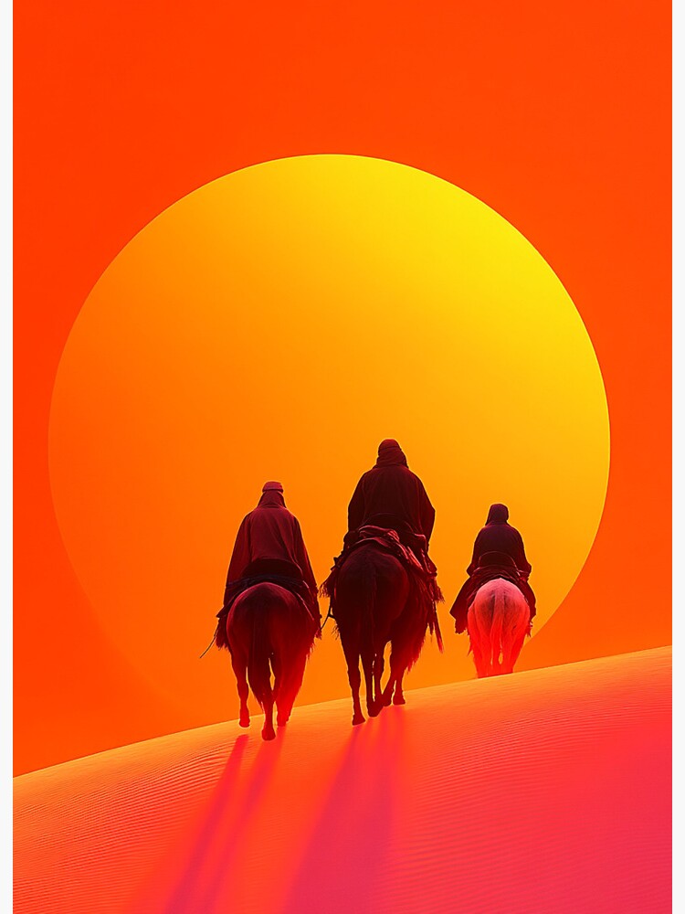 Thumbnail 2 of 2, Art Board Print, Sunset In The Desert designed and sold by Patricks-Art.