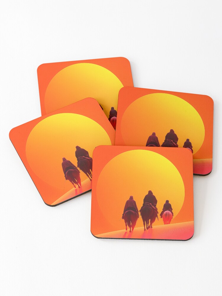 Thumbnail 1 of 5, Coasters (Set of 4), Sunset In The Desert designed and sold by Patricks-Art.