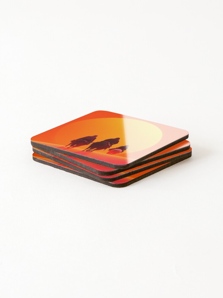 Thumbnail 4 of 5, Coasters (Set of 4), Sunset In The Desert designed and sold by Patricks-Art.