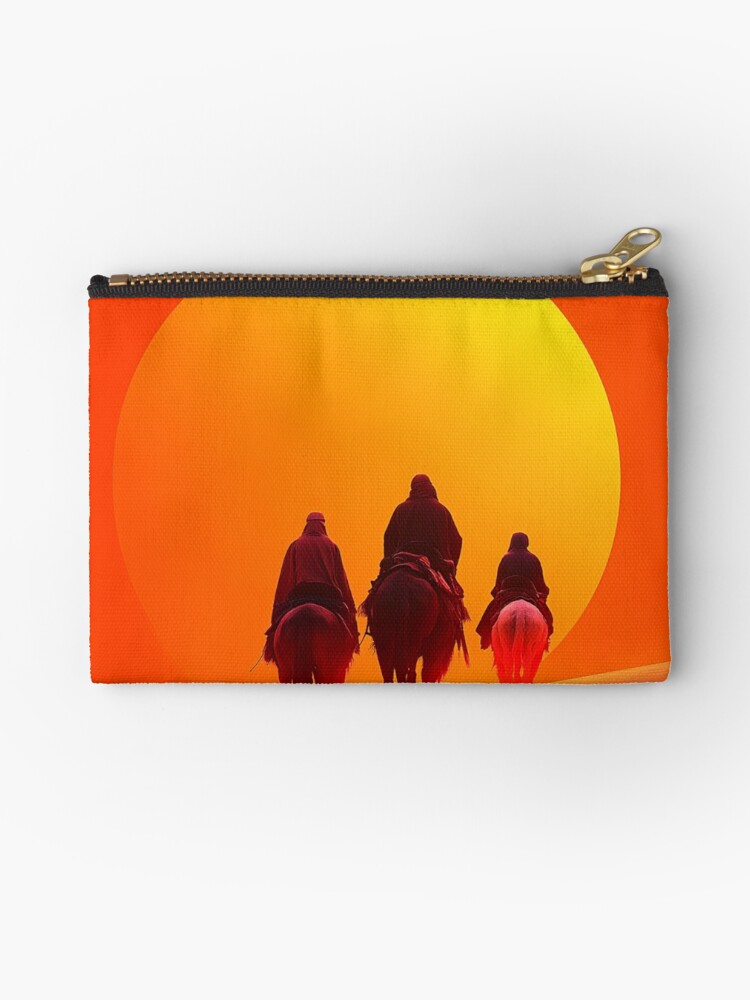 Thumbnail 1 of 4, Zipper Pouch, Sunset In The Desert designed and sold by Patricks-Art.