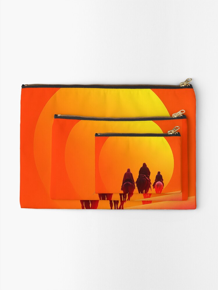 Thumbnail 2 of 4, Zipper Pouch, Sunset In The Desert designed and sold by Patricks-Art.