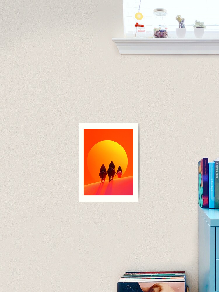 Thumbnail 2 of 3, Art Print, Sunset In The Desert designed and sold by Patricks-Art.