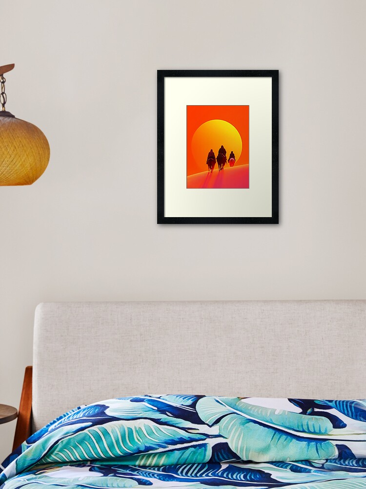 Thumbnail 2 of 7, Framed Art Print, Sunset In The Desert designed and sold by Patricks-Art.