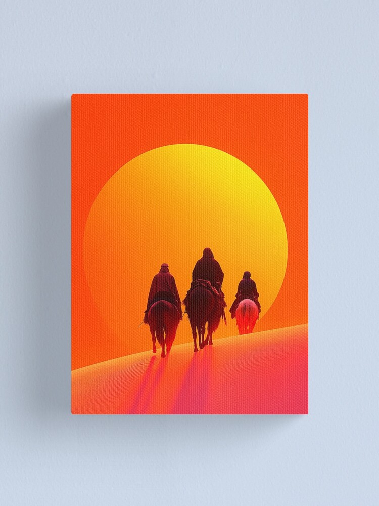 Thumbnail 1 of 3, Canvas Print, Sunset In The Desert designed and sold by Patricks-Art.