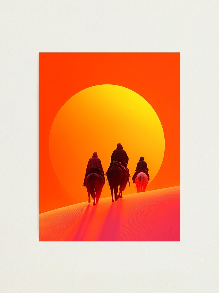 Thumbnail 1 of 3, Photographic Print, Sunset In The Desert designed and sold by Patricks-Art.