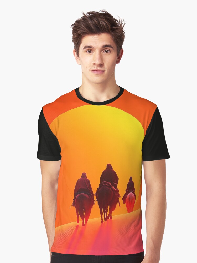 Thumbnail 1 of 5, Graphic T-Shirt, Sunset In The Desert designed and sold by Patricks-Art.