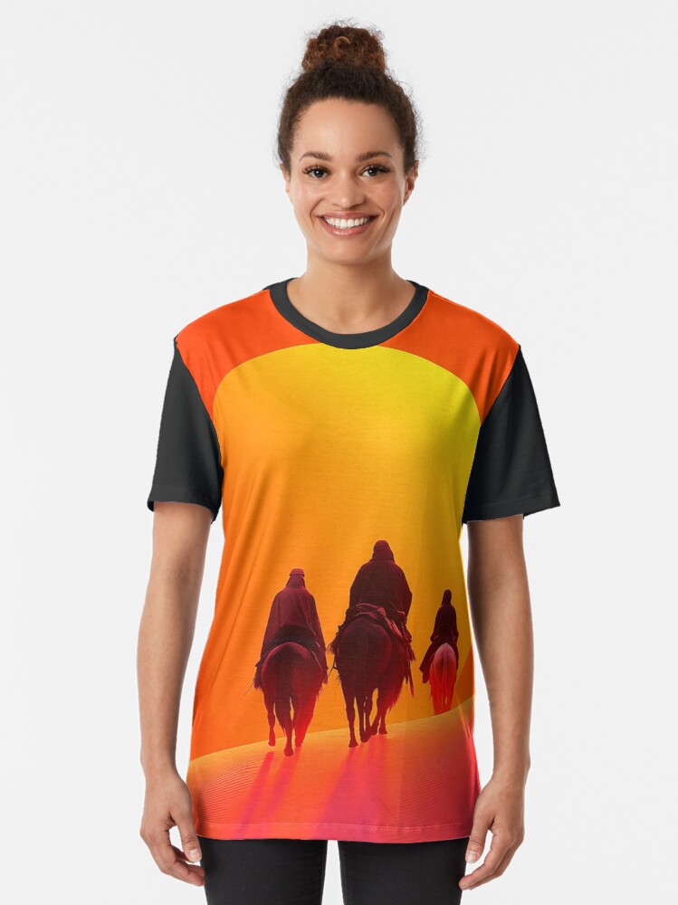 Thumbnail 2 of 5, Graphic T-Shirt, Sunset In The Desert designed and sold by Patricks-Art.