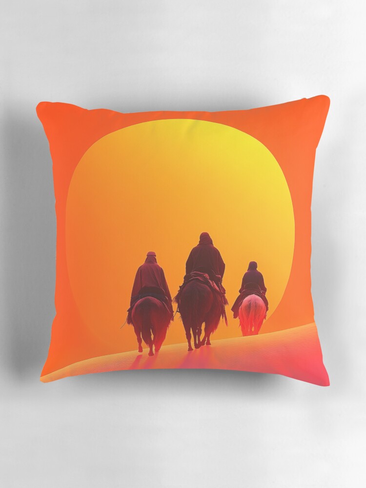 Thumbnail 3 of 4, Pillow, Sunset In The Desert designed and sold by Patricks-Art.
