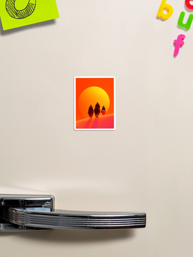 Thumbnail 1 of 3, Magnet, Sunset In The Desert designed and sold by Patricks-Art.