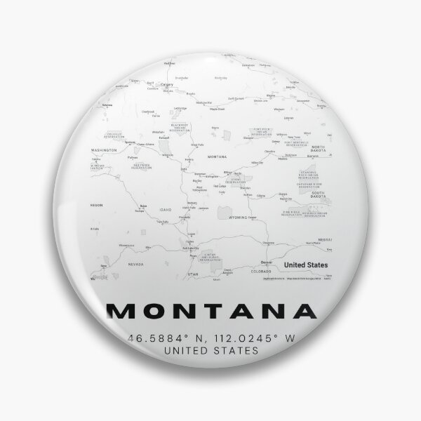 Item preview, Minimalist Montana Map Art - Black and White Coordinates Design designed and sold by RM-Journey.