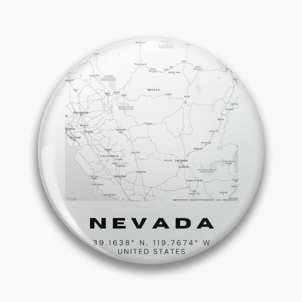 Artikelvorschau, Minimalistische Nevada-Kartenkunst - Schwarz-Weiß-Koordinatendesign entworfen und verkauft von RM-Journey.