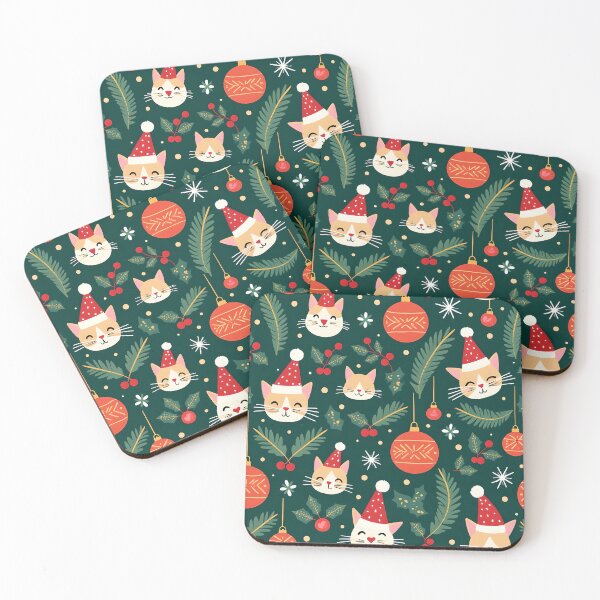 Item preview, Christmas cat patterns designed and sold by kjp-design.
