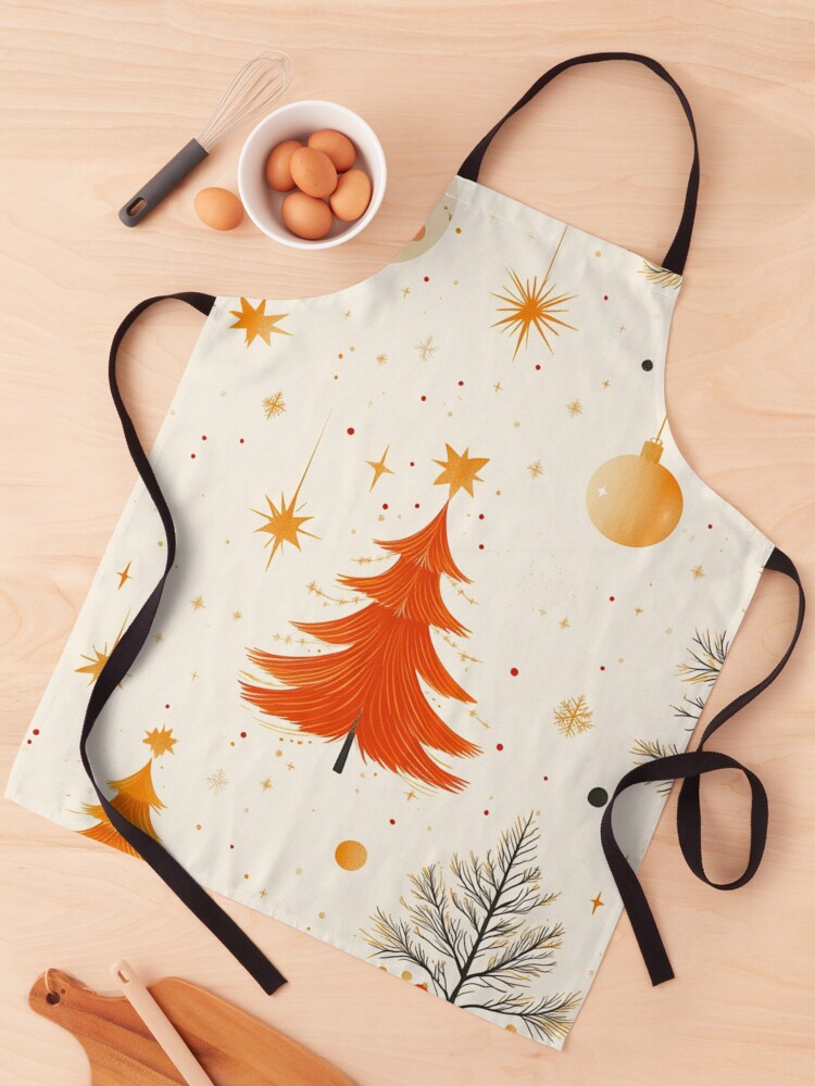 Thumbnail 1 of 6, Apron, Christmas Tree Seamless Pattern designed and sold by Patricks-Art.