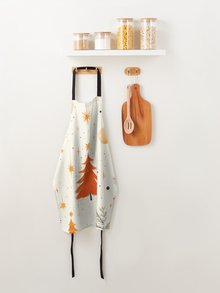 Thumbnail 4 of 6, Apron, Christmas Tree Seamless Pattern designed and sold by Patricks-Art.