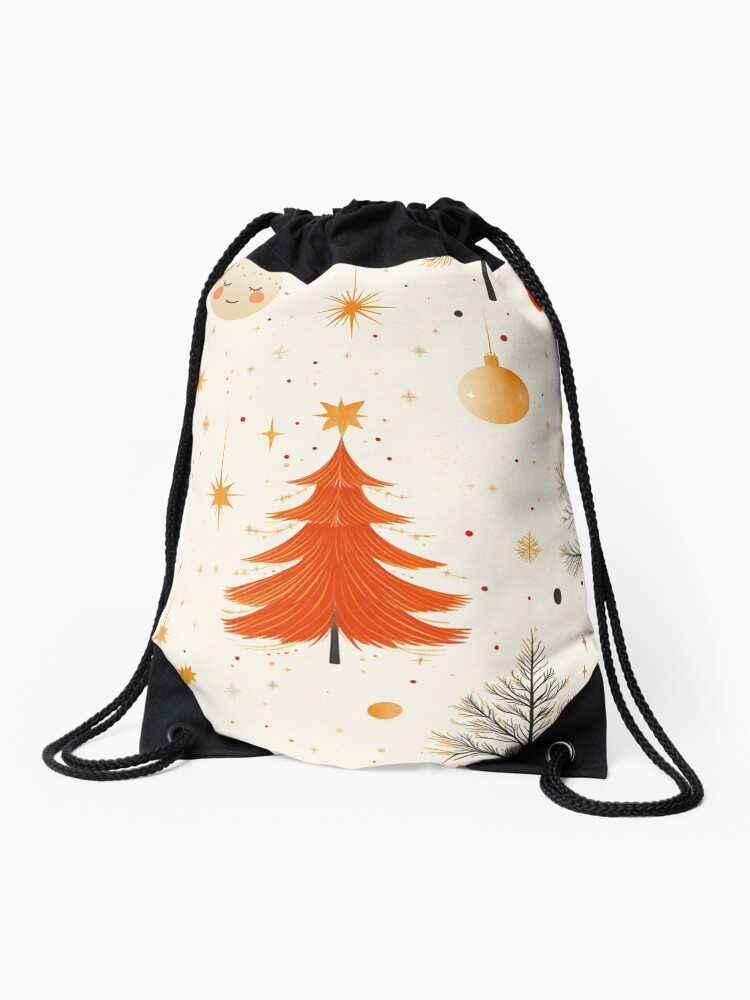 Thumbnail 1 of 3, Drawstring Bag, Christmas Tree Seamless Pattern designed and sold by Patricks-Art.