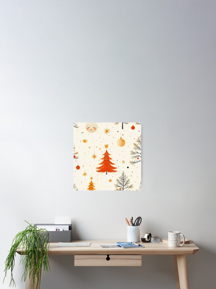 Thumbnail 1 of 3, Poster, Christmas Tree Seamless Pattern designed and sold by Patricks-Art.