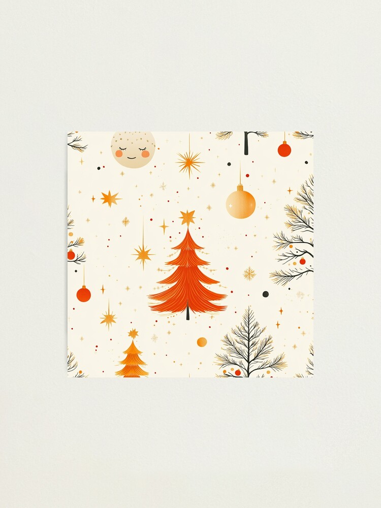 Thumbnail 1 of 3, Photographic Print, Christmas Tree Seamless Pattern designed and sold by Patricks-Art.