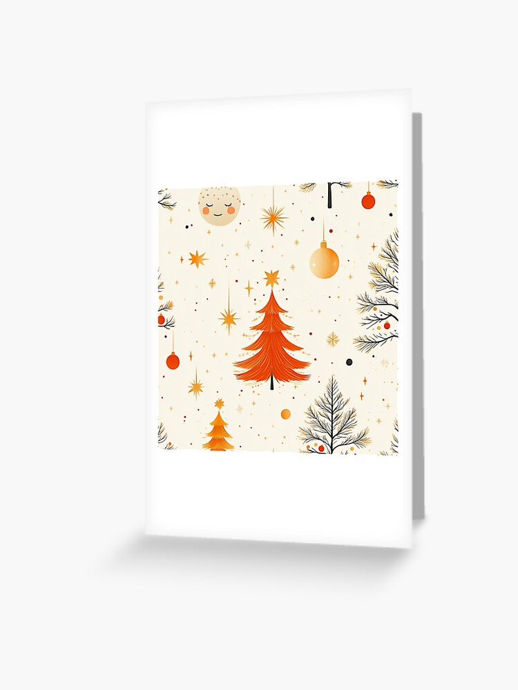 Thumbnail 1 of 2, Greeting Card, Christmas Tree Seamless Pattern designed and sold by Patricks-Art.