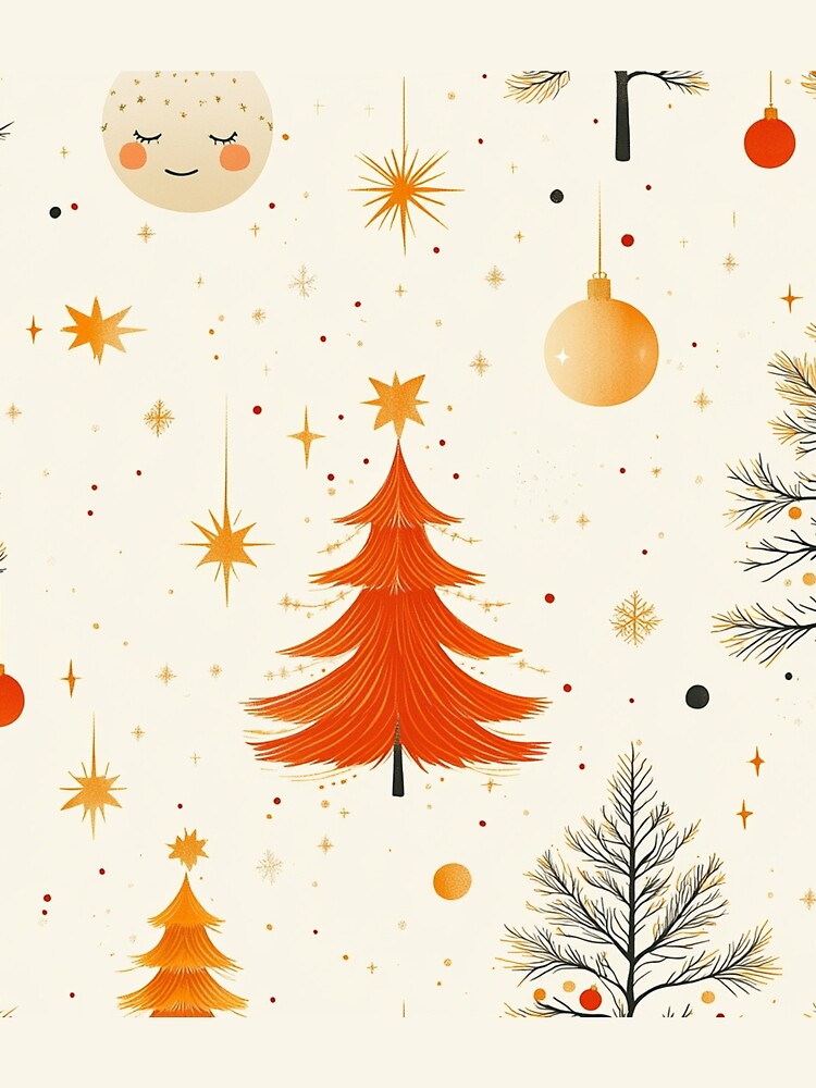Thumbnail 3 of 3, Scarf, Christmas Tree Seamless Pattern designed and sold by Patricks-Art.