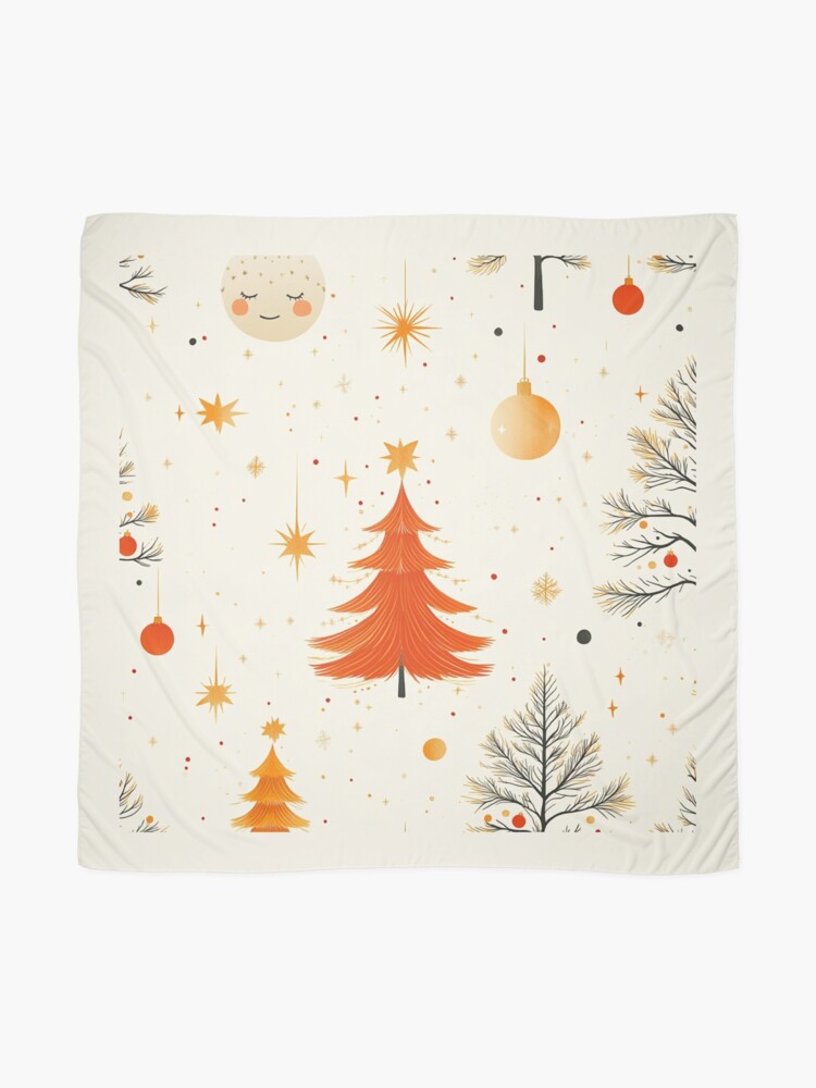 Thumbnail 2 of 3, Scarf, Christmas Tree Seamless Pattern designed and sold by Patricks-Art.