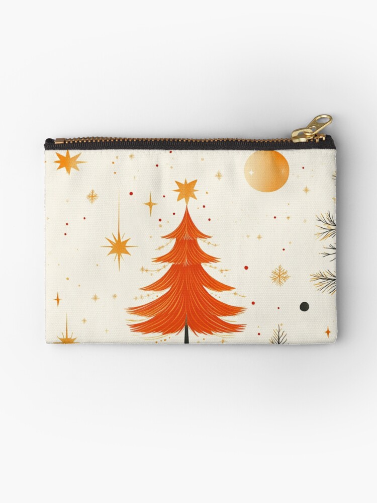 Thumbnail 1 of 4, Zipper Pouch, Christmas Tree Seamless Pattern designed and sold by Patricks-Art.